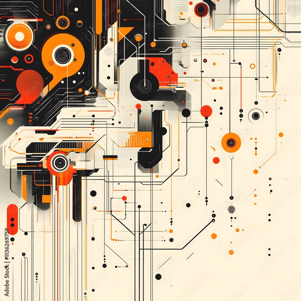 Obraz premium Abstract Technology Design Elements