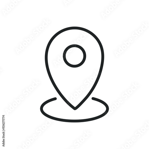 Free Download Map pin thin line icons. Editable stroke and Perfect pixel on transparent background - GFXLoad