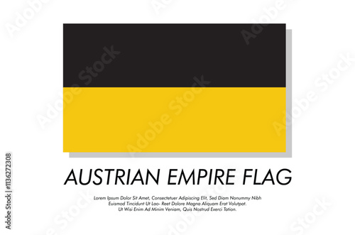 Vector Austrian Empire flag banner Austrian Empire flag with white background Vector illustration design Austrian Empire independence day banner design 