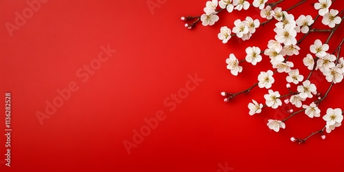 Red Festive Background with...