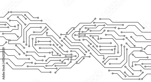 Circuit technology background with hi-tech digital data connection system and computer electronic design.  Technological communication concept.