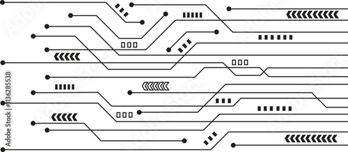 Circuit technology background with hi-tech digital data connection system and computer electronic design. 
