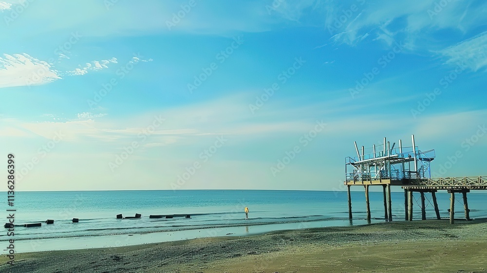 Blue sky big sea one color sky relaxing and relaxing Blue sky big sea one color sky relaxing and relaxing
