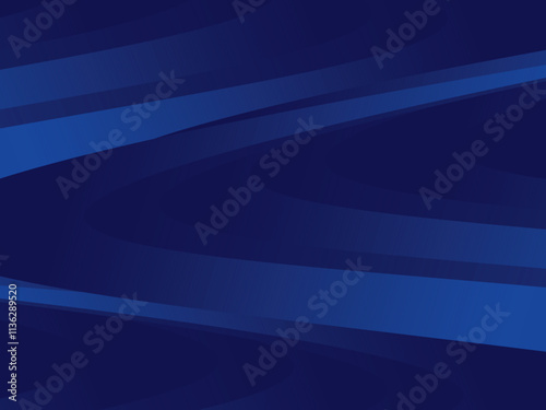 Overlapping gradient blue abstract waves background.