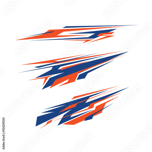 car sticker template design vector. yacht sticker. car modification sticker.
