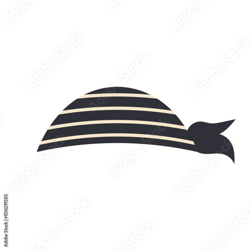Black pirate bandana. Pirate headdress. Vector illustration.