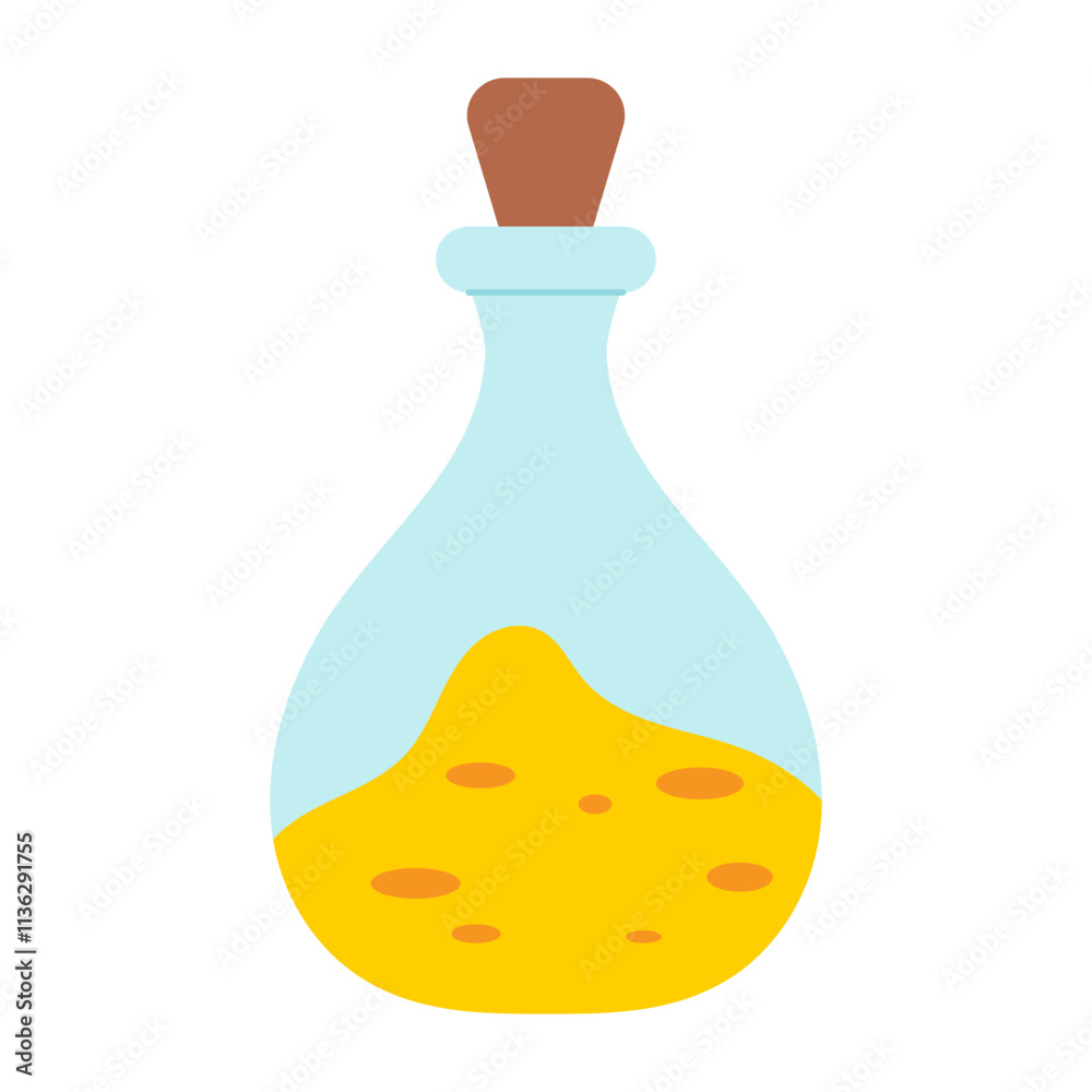 Pirate bottle with sea sand. Vector illustration. Pirate bottle with sea sand. Vector illustration.