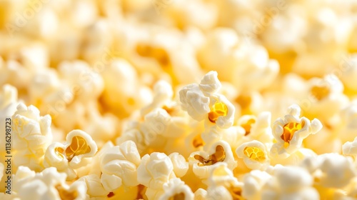 A close-up of a bowl of freshly popped popcorn.