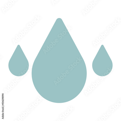 drop of water 3d render icon isolated on transparent background cutout