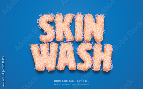 Washing Skin 3d editable text style effect