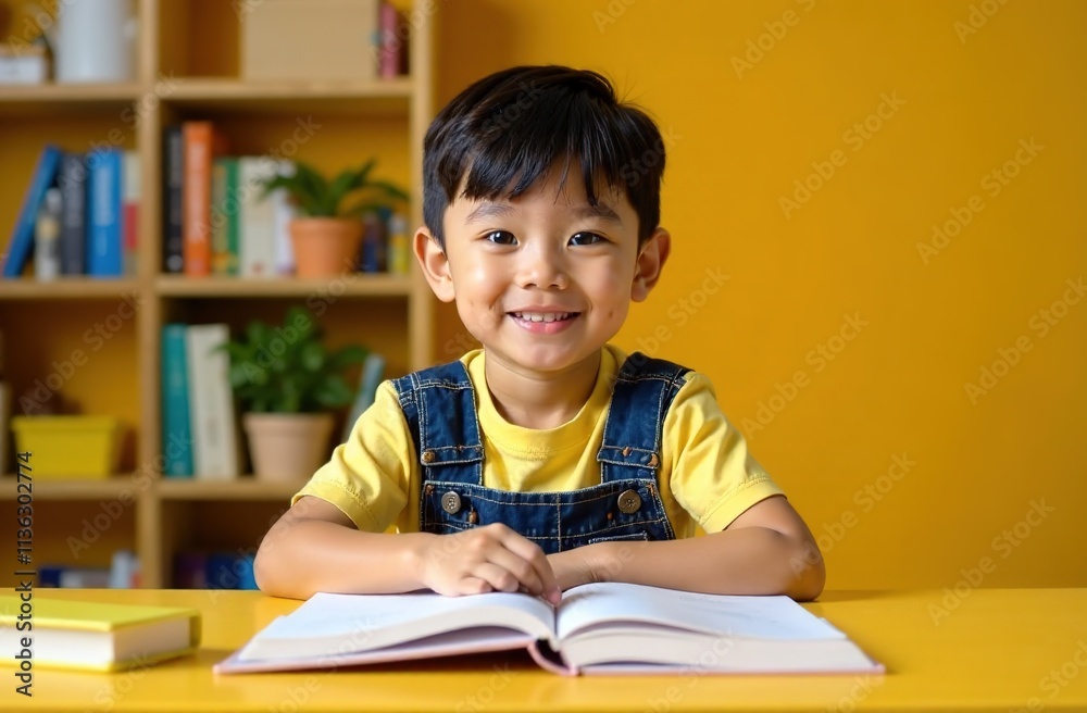 The child is in the studio. learning through text, assignments, or development. Scholarship, student and child from Asia receiving primary school education in the future from yellow origin. The child is in the studio. learning through text, assignments, or development. Scholarship, student and child from Asia receiving primary school education in the future from yellow origin.