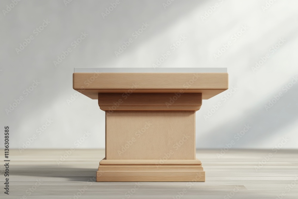 Elegant Wooden Display Pedestal Minimalist Product Stand Tabletop Showcase Elegant Wooden Display Pedestal Minimalist Product Stand Tabletop Showcase