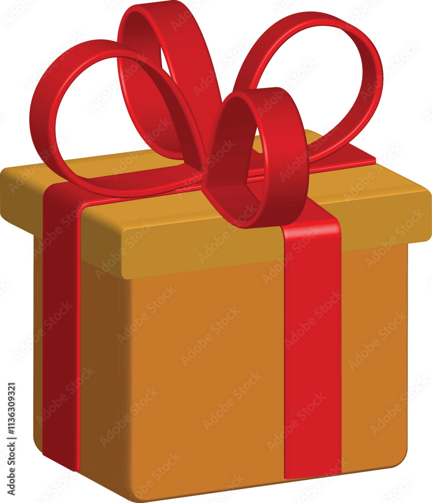 Isometric Gift Flat Icon. Pixel Perfect. For Mobile and Web.