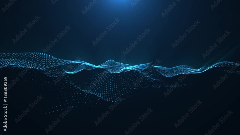 abstract blue wave background