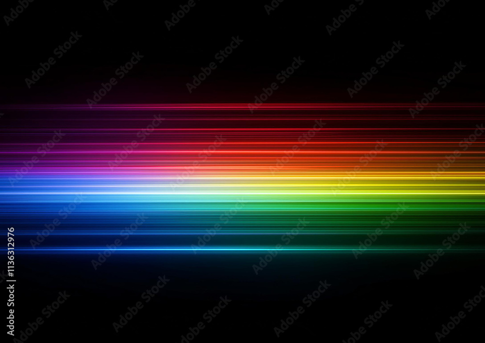 Naklejka premium 黒い背景にカラフルの光