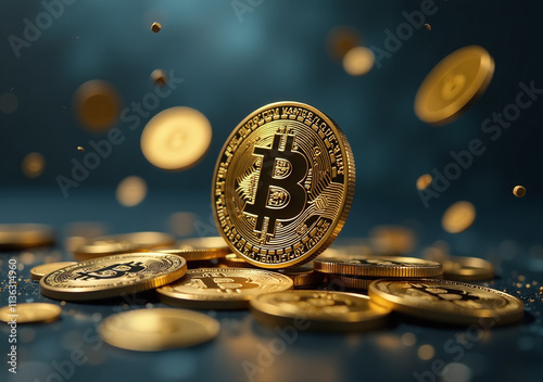 floating bitcoins tainted sinister force amidst shadows corrupt financial dealings digital