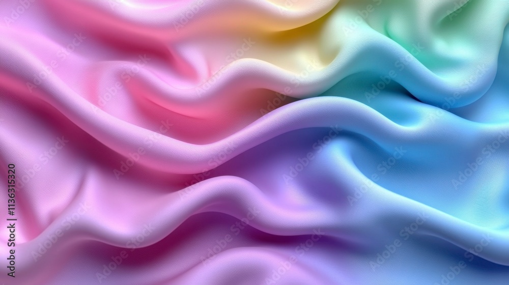 Fototapeta premium A minimal smooth background with a soft gradient transitioning from pastel pink to light blue. The gentle blend creates a calming and modern aesthetic.