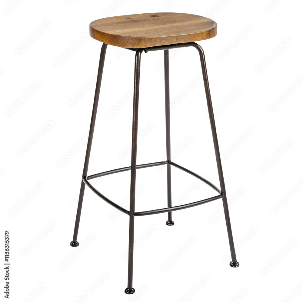 Bar stool isolated on a transparent background