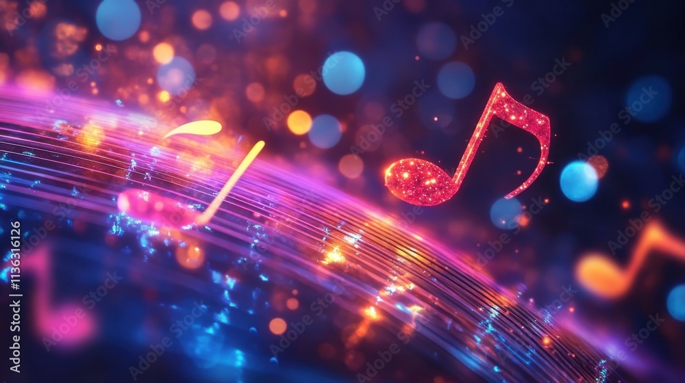Obraz premium The USA leads in music for wellness and therapy, blending soundscapes with scientific research