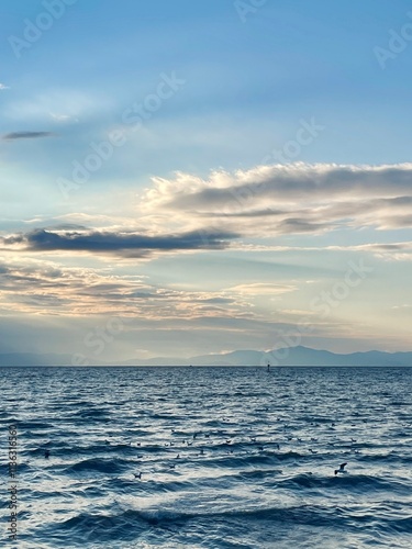 sunset over the sea