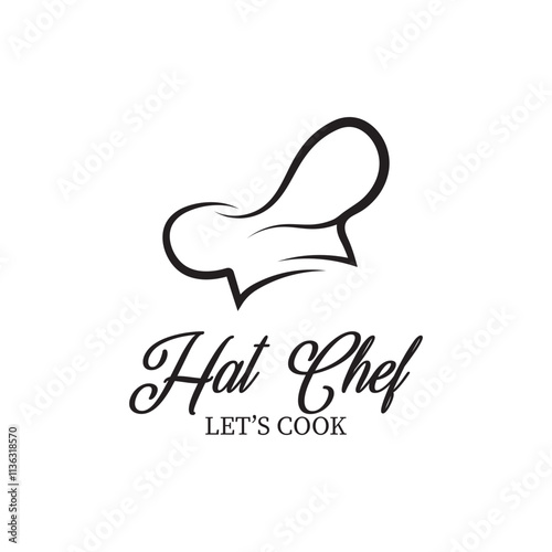 hat chef logo icon vector illustration template design photo