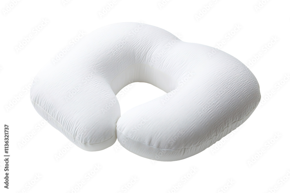 Two white pillows with a white cover. on transparent background. Two white pillows with a white cover. on transparent background.