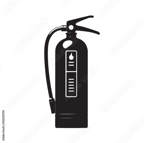 Fire Extinguisher silhouette vector illustration