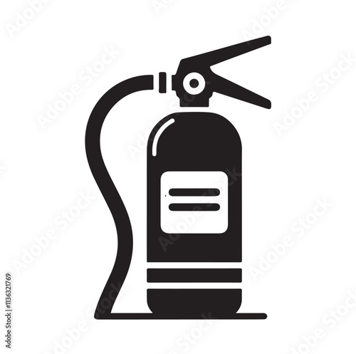 Fire Extinguisher silhouette vector illustration