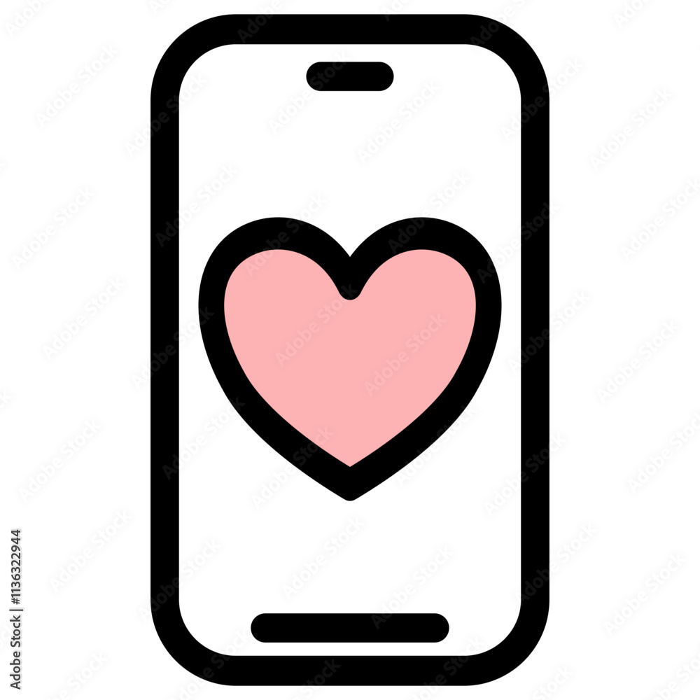 Love dating app - clean and modern valentines day icon. Love dating app - clean and modern valentines day icon.