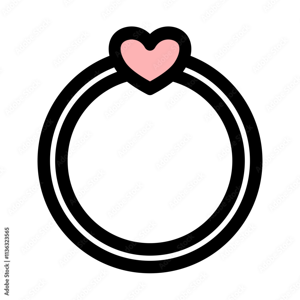 Engagement ring - clean and modern valentines day icon. Engagement ring - clean and modern valentines day icon.