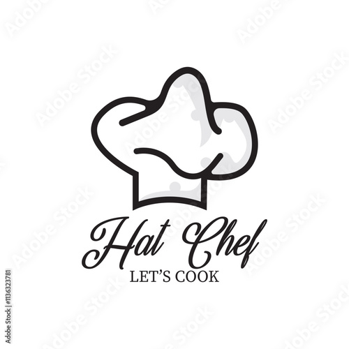 hat chef logo icon vector illustration template design photo