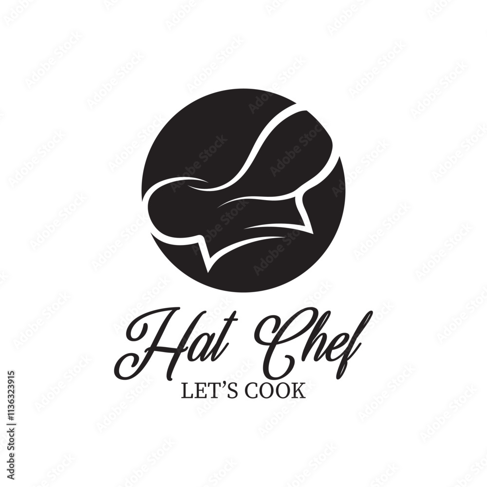 hat chef logo icon vector illustration template design
