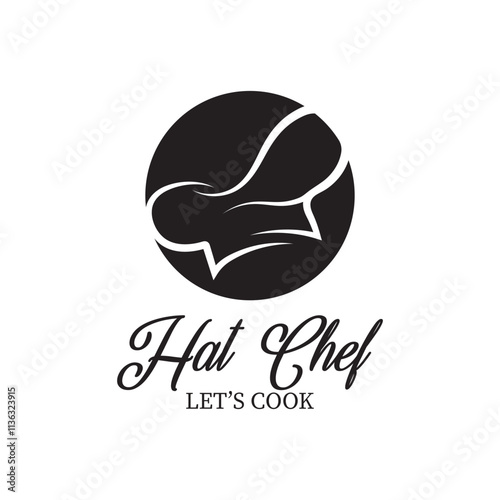 hat chef logo icon vector illustration template design photo