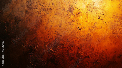 Abstract textured wall showcasing warm orange and brown tones with detailed surface patterns