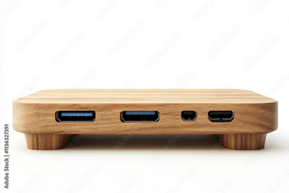 Wooden USB Hub Multiple Ports Modern Design Desk Organizer Charging Station Wooden USB Hub Multiple Ports Modern Design Desk Organizer Charging Station