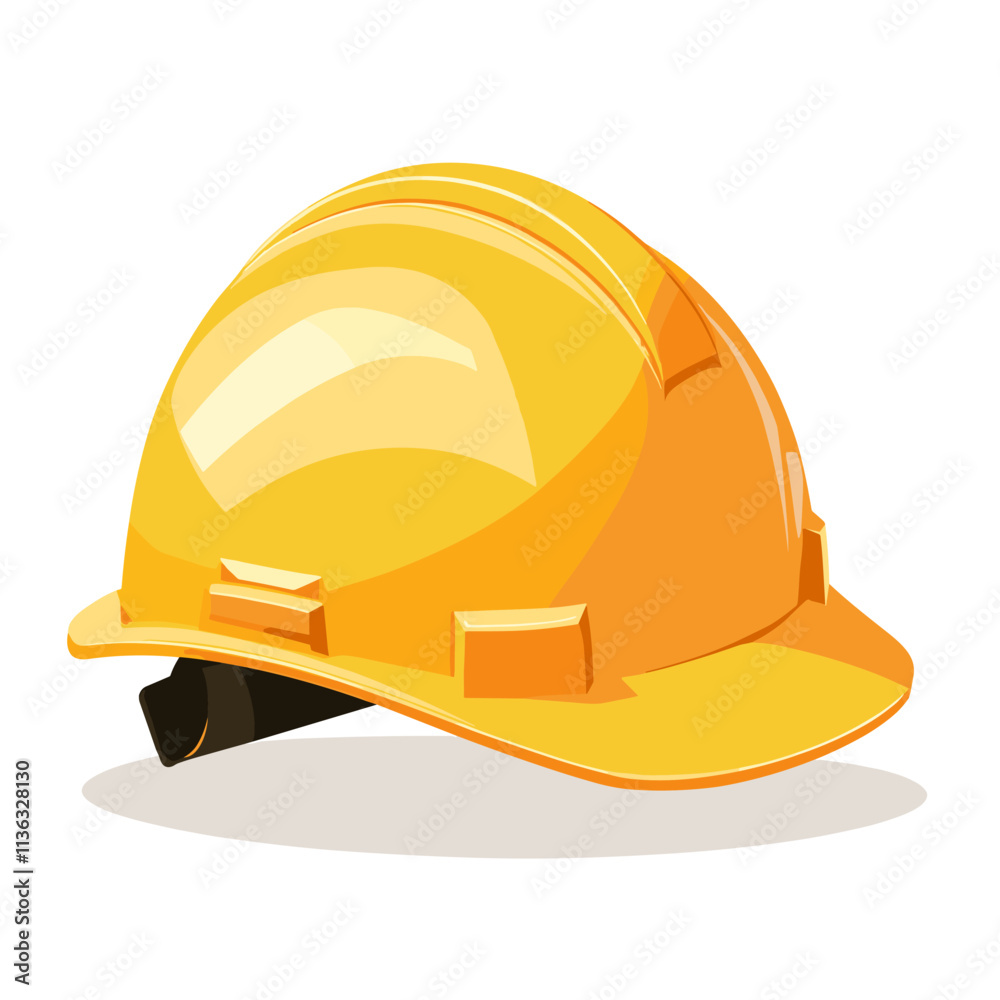 Construction helmet protection. Safety helmet hard hat vector isolated on white background