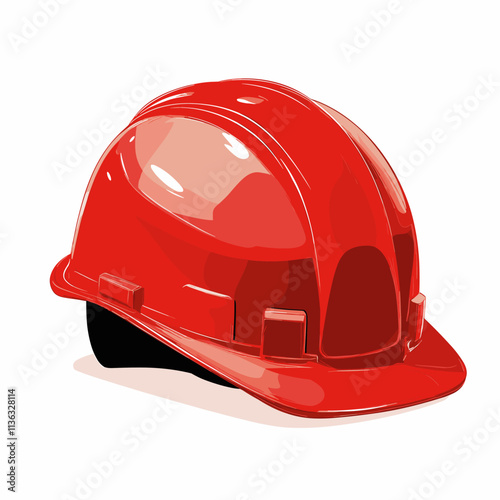 Construction helmet protection. Safety helmet hard hat vector isolated on white background