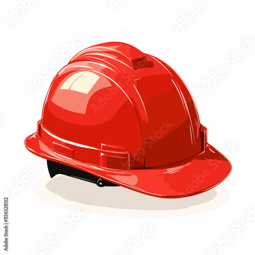 Construction helmet protection. Safety helmet hard hat vector isolated on white background