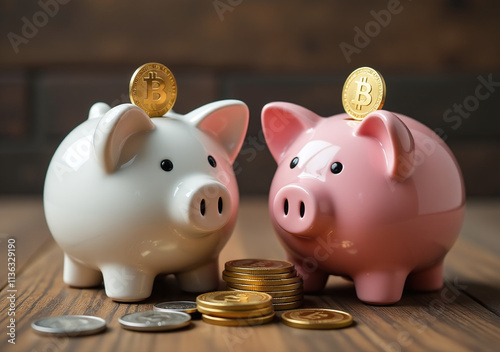 savers stash bitcoin piggy banks holders accumulate btc coins despite bear photo