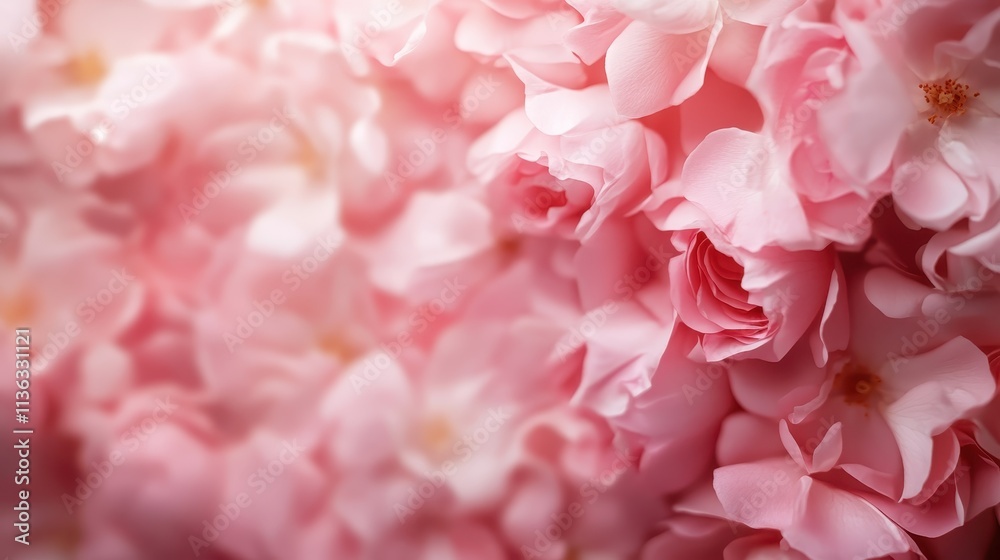 A stunning close-up of delicate pink roses in full bloom, forming a lush and soft floral tapestry that captures the essence of tranquility and natural beauty. A stunning close-up of delicate pink roses in full bloom, forming a lush and soft floral tapestry that captures the essence of tranquility and natural beauty.