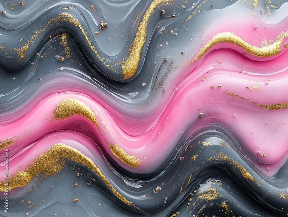 A mesmerizing banner with a ripple effect in grey, pink, and gold liquid textures, capturing the fluidity of liquid art A mesmerizing banner with a ripple effect in grey, pink, and gold liquid textures, capturing the fluidity of liquid art