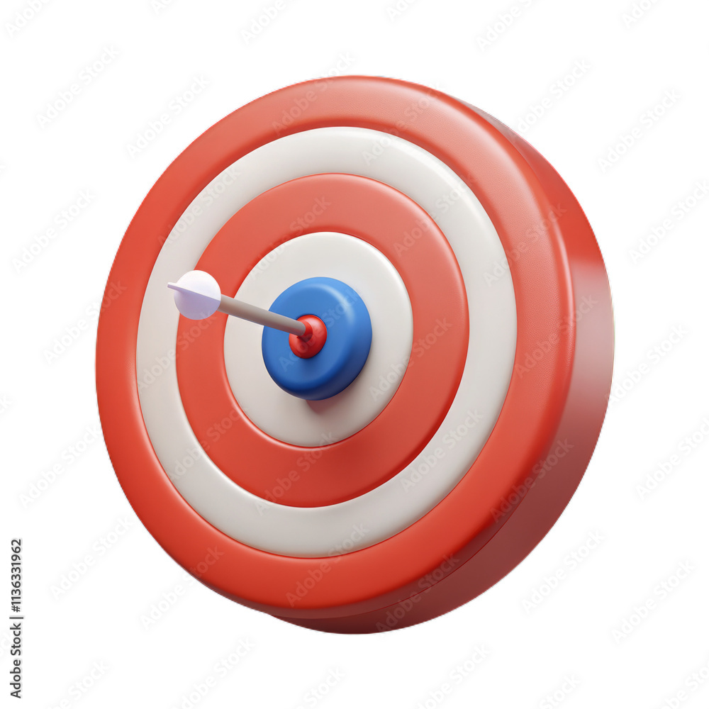 3d illustration of target and arrow isolated 3d illustration of target and arrow isolated