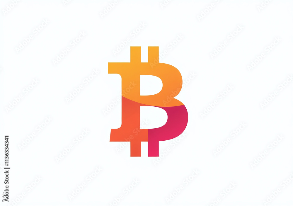 white background features simple bitcoin logo design element bright colors minimal white background features simple bitcoin logo design element bright colors minimal