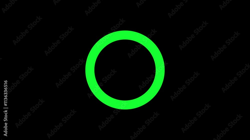 pending circle icon animation 1-100% on black background. Simple loading bar, Abstract circle frame loading icon animation, Circle Loading icon loop out animation with dark background.