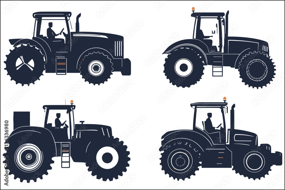 Fototapeta premium Agriculture Tractor Graphics