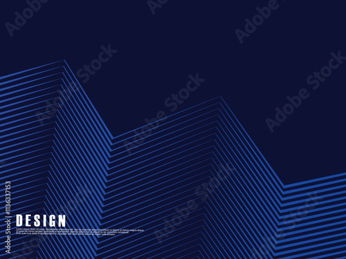 Gradient blue lines technology abstract background. Futuristic dark blue graphic vector design.