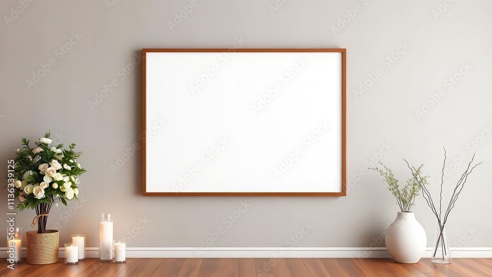 A high-quality mockup of wall art on a canvas, providing a realistic preview of how the artwork will look when displayed, displayed, stylish A high-quality mockup of wall art on a canvas, providing a realistic preview of how the artwork will look when displayed, displayed, stylish