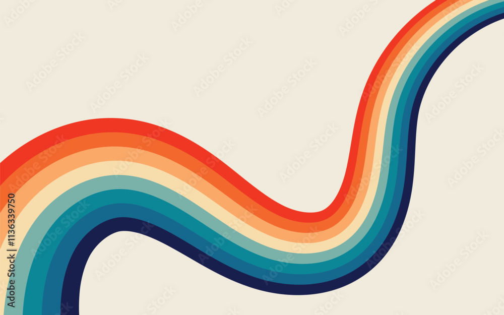 retro pattern Vintage  colorful stripes background
