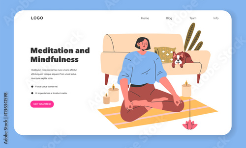 Sport at Home. Flat Vector Illustration