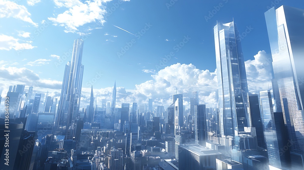 A towering glass high-rise with cutting-edge architecture, anchoring the downtown cityscape. A towering glass high-rise with cutting-edge architecture, anchoring the downtown cityscape.